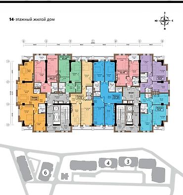 elif garden: 3 комнаты, 117 м², Южная Магистраль Элитка, 6 этаж, ПСО (под самоотделку) — 9