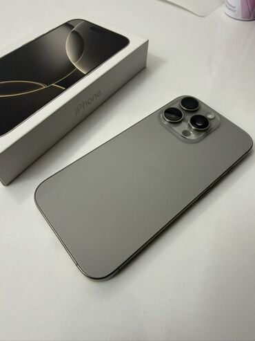 Apple iPhone: IPhone 16 Pro, 128 GB, Natural Titanium, Zəmanət, Simsiz şarj, Face ID — 1