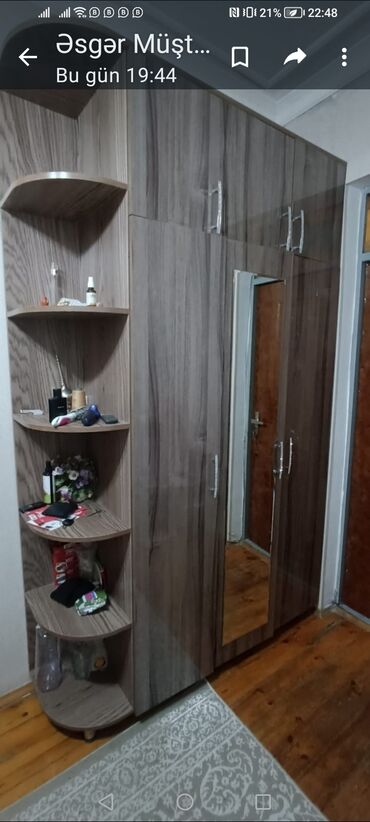böyük dolab: Dəhliz dolabı, Açılan, 3 qapılı, Güzgülü, Azərbaycan, İşlənmiş