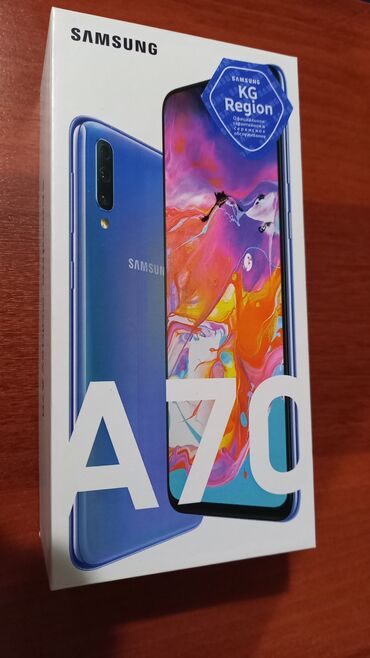 самсук телефон: Samsung A70, Б/у, 128 ГБ, цвет - Синий, 2 SIM