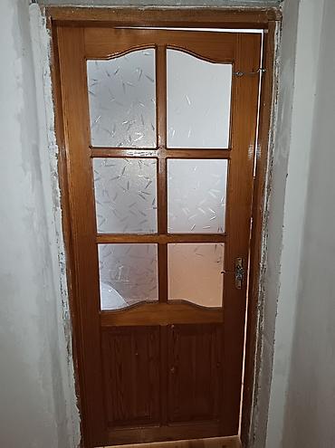 qefes type 1: Taxta şüşəli otaq qapıları - Material: təbii ağac karkas, aşağı — 1