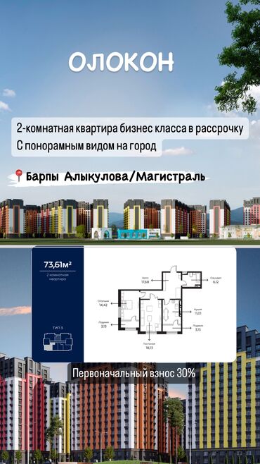 все вакансии: Своя 2-комнатная квартира в Бишкеке по цене сьемной квартиры В