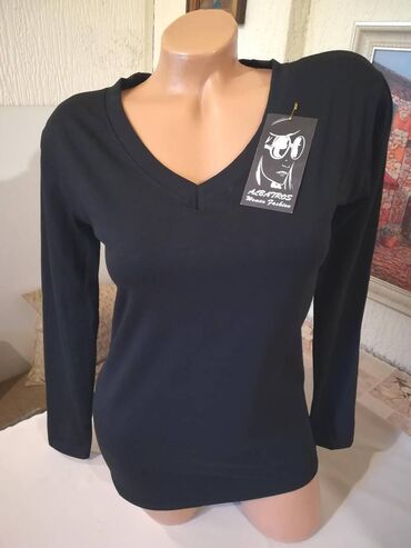 Bluze: XL (EU 42), Pamuk, Jednobojni, bоја - Svetloplava — 9