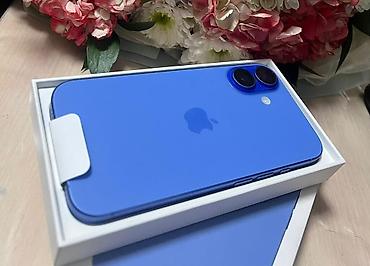 IPhone 16, Б/у, 128 ГБ, Синий, Коробка, 86 %