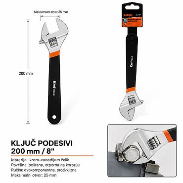 KMT Tip klešta za orahe – podesivi ključ 200 mm (8") Praktičan