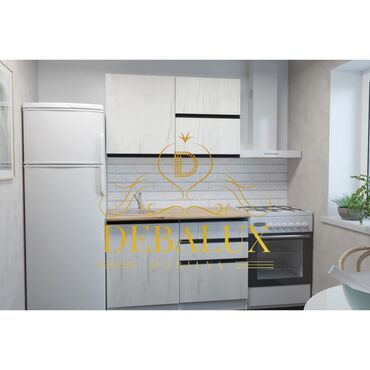 Sifarişlə mətbəx mebeli: Sifarişlə mətbəx dəsti, Özü çəkən petlələr, Mat laminat, Kredit var — 8