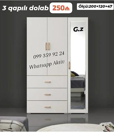 Dolab-asılqanlar: *Dolab 3 qapılı ✨ 250Azn* ✔️İstehsal Rusiya Laminat 18/lik — 1