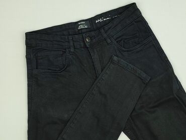 woskowane legginsy z wysokim stanem zara: Bershka, Jeansy damskie, rozmiar L