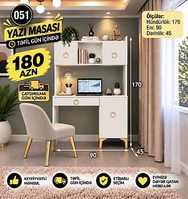 stol ofis: Düz masa, Stulsuz, Polkalı, Siyirməli, Rusiya, Sadə laminat — 2