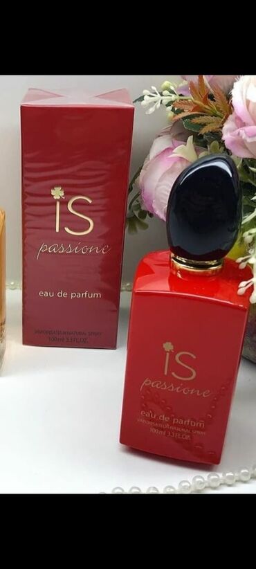 парфюм мартин лион: Qırmızı rəngli, 100 ml həcmində "İS passione" ətir parfumu. Şüşə
