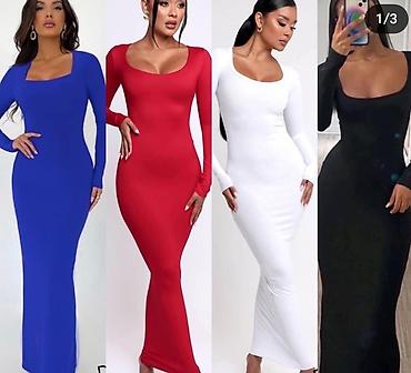 Haljine: Haljine duge sve su sa elastinom. Crna,pink,borda,teget,plava,tamno — 9