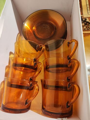 Quruducular: Çay dəsti, rəng - Qəhvəyi, 6 nəfərlik