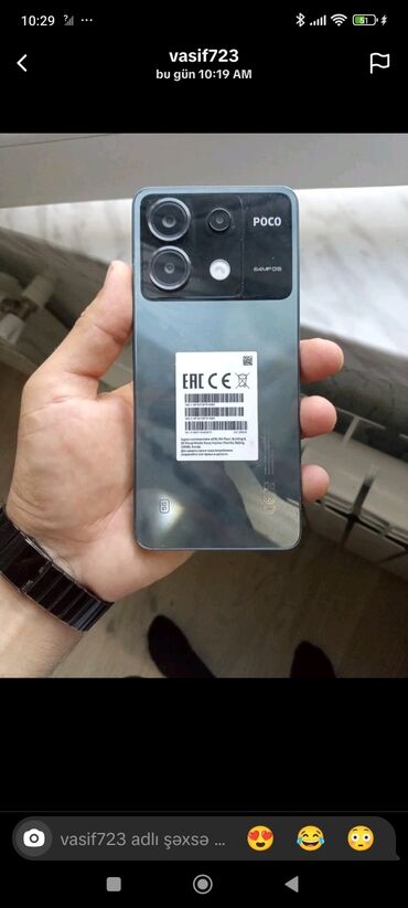 iphone 8 plus qiymeti islenmis: Poco X6, 256 GB, rəng - Göy, Zəmanət, Barmaq izi, Sənədlərlə