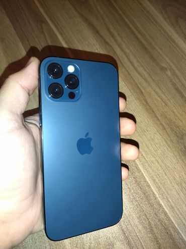 12 telefon: IPhone 12 Pro, 256 GB, Blue Titanium, Simsiz şarj, Zəmanət, Face ID