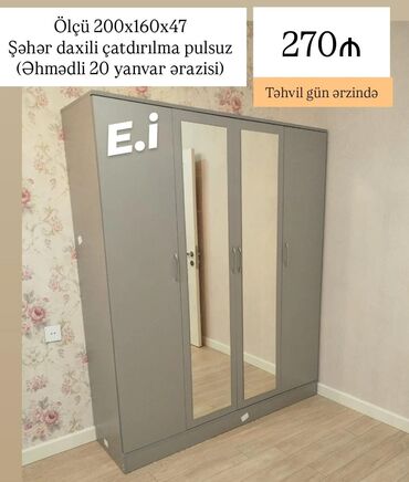 Ev üçün digər mebel: Açılan, 3 qapılı Düz dolab, Dəhliz dolabı