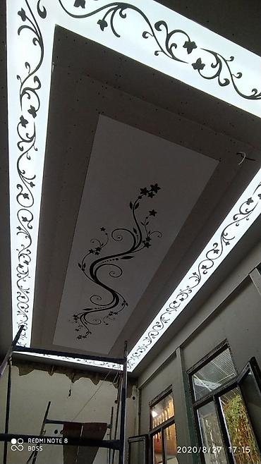 Натяжной потолок: Натяжной потолок жасайбыз тез жана сапаттуу 3D 1кв ом гланцывый 1кв — 15