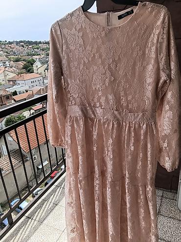 Haljine: REFKA čipkana haljina - Boja: puder roze - Model: midi dužina — 5
