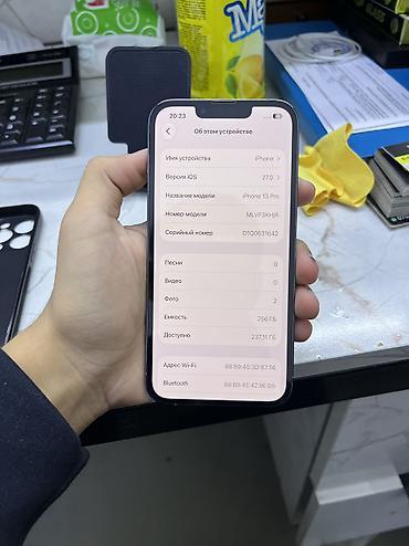 Мобильные телефоны и аксессуары: IPhone 13 Pro, Новый, 256 ГБ, Sierra Blue, Зарядное устройство, Защитное стекло, Чехол, 83 % — 2