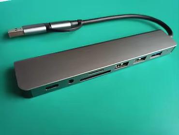 notebook cantası: 🔌 USB HUB 8-in-1 — Çoxfunksiyalı Adapter Bu çoxportlu USB HUB 8-in-1 — 3