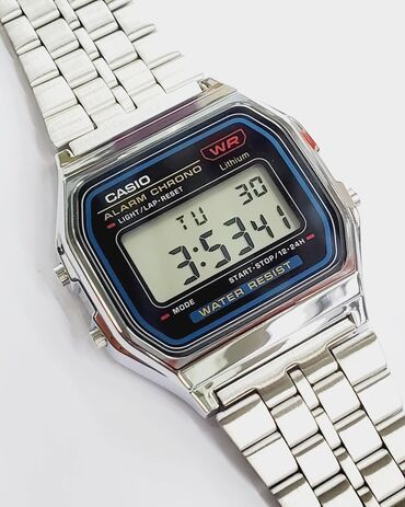 Спортивные часы: CASIO A158WA-1. • Оригинал. • Японский механизм «Miyota». • Ремешок -