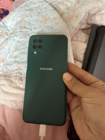 купить камеру видеонаблюдения для дома: Samsung Galaxy A12, Колдонулган, 32 ГБ, түсү - Жашыл, 2 SIM