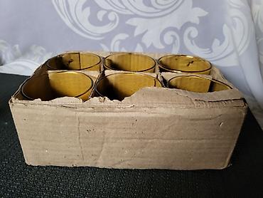 Čaše: Case amber nove univerzalne iz 70/80ih godina. Amber (cilibar) — 3