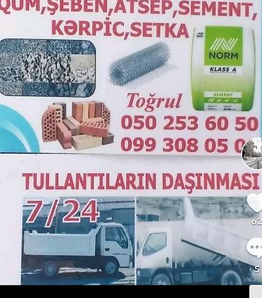 accep: Torpaq (samaxi̇ )qumsebən,accep, sement,kərpi̇c.Topdan və — 8
