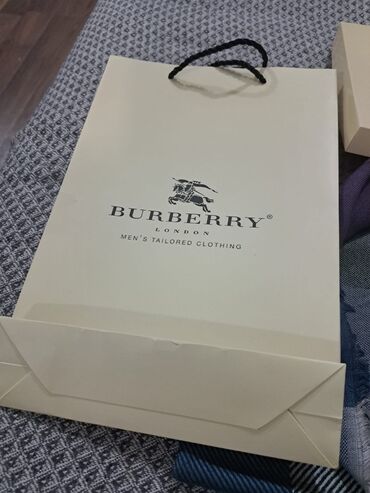 теплые мужские шарфы: Qalstuk, Burberry, rəng - Yaşıl