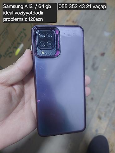 televizor ikinci el: Samsung Galaxy A12, 64 GB, rəng - Qara, İki sim kartlı — 1