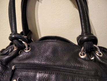 Torbe: Vera Pelle - crna torba od boks kože Italijanska crna torba, izrađena — 4