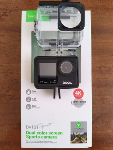 продажа холодильников бу: Hoco DV101 action cameraı, 2K Ultra HD keyfiyyətində video çəkilişləri