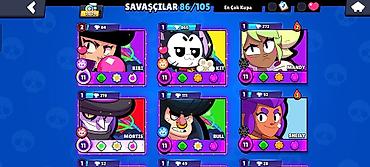 Brawl Stars hesabı – yüksək səviyyəli, zəngin kontentli - Kupa sayı