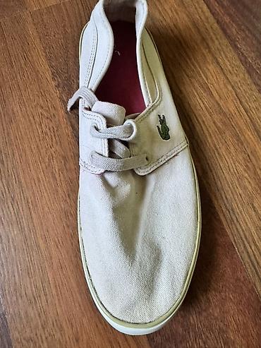 lofe: Bej rəngli kanvas gündəlik ayaqqabı (unisex) - Material: nəfəsalan — 2