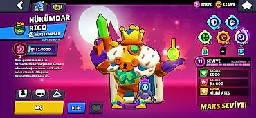 tebii daş: Brawl Stars hesabı – yüksək səviyyəli və kosmetik skinlərlə dolu - — 7