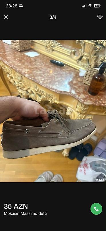 kisi mokasin: Massimo Dutti, Ölçü: 41, rəng - Qəhvəyi, İşlənmiş — 4