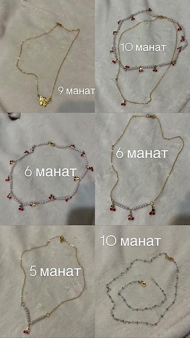 Bijuteriya: Məhsul: əl işi boyunbağı və qolbaqlar Təsvir: - Zərif zəncir və — 1