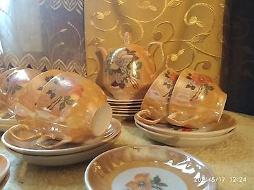 Qab-qacaq və mətbəx ləvazimatları: Çay dəsti, rəng - Narıncı, 6 nəfərlik — 4