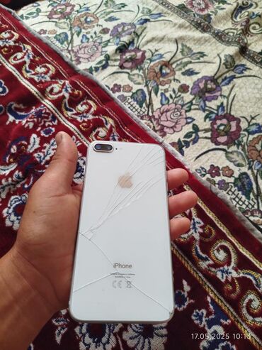 Apple iPhone: IPhone 8 Plus, Б/у, 64 ГБ, Белый, Чехол, Кабель, 100 %