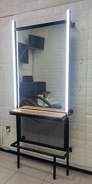 salon bas vanasi: Peşəkar bərbər/salon üçün güzgü stendi - 4 eded İri ölçülü divara — 1
