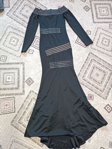 вечерние платья со шлейфом: Вечернее платье, Русалка, Длинная модель, Полиэстер, С рукавами, Шлейф, S (EU 36)