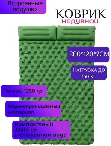 спорттук шаймандар: 🛏 Надувной коврик для палатки Не забудьте о комфорте даже в походе! 🌄