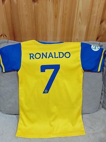 uşaq milli geyimləri: Al Nassr futbol dəsti – uşaq ölçüsü - 2 hissəli dəst: sarı-mavi forma — 4