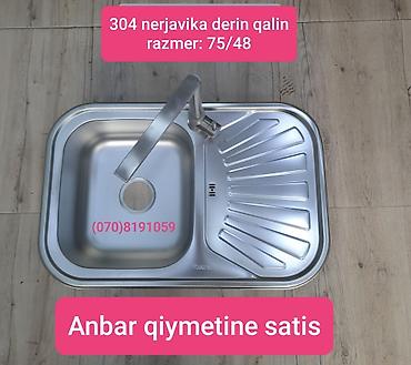 Santexnika: Moyka canaq moyka nerjavika paslanmayan Mebele kecme her olcude — 5
