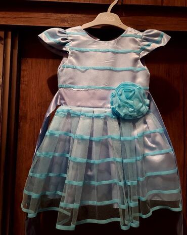 35 размер: Детское платье цвет - Голубой