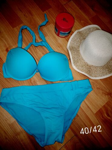 ženski kostimi: XL (EU 42), Lycra, Single-colored, color - Light blue