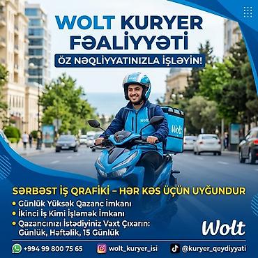 manken bas: Sürücü-kuryer tələb olunur, Şəxsi nəqliyyat vasitəsi ilə, Gündəlik ödəniş, Təcrübəsiz — 1