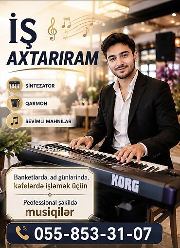 sintizatorlar: Peşəkar musiqi xidməti. Öz zakaz qarmonum var.Vağzalıya istəyənlər — 1