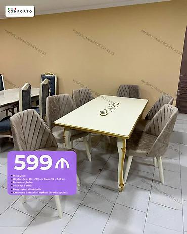 Masa dəsti - Ölçülər: Açıq – 90×200 sm, Bağlı – 90×160 sm - Mexanizm