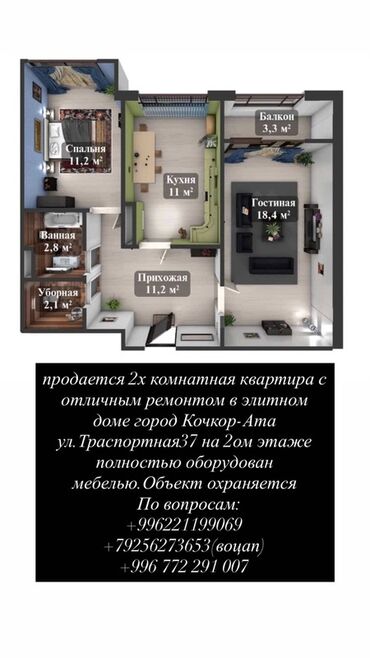 квартира рядом дордой: Продается двухкомнатная квартира с отличным ремонтом, расположенная в