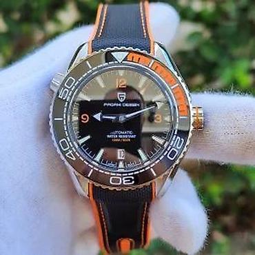 Ručni satovi: Pagani Design PD-1679 -Crna-Omega Seamaster Planet Ocean Potpuno nov — 9